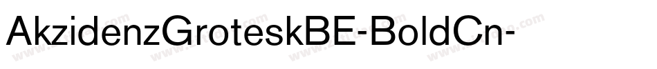 AkzidenzGroteskBE-BoldCn字体转换