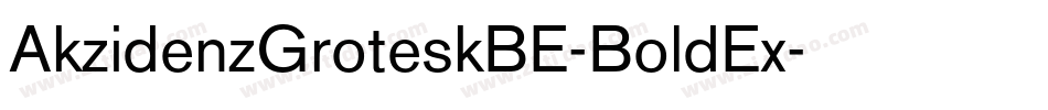 AkzidenzGroteskBE-BoldEx字体转换