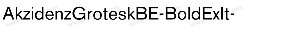 AkzidenzGroteskBE-BoldExIt字体转换