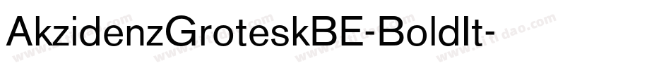 AkzidenzGroteskBE-BoldIt字体转换
