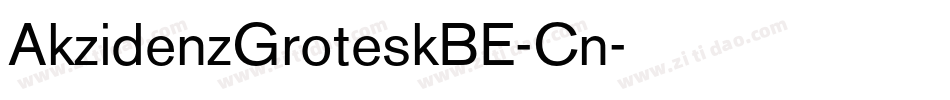 AkzidenzGroteskBE-Cn字体转换