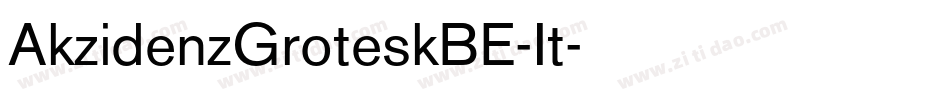 AkzidenzGroteskBE-It字体转换