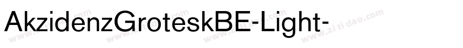 AkzidenzGroteskBE-Light字体转换