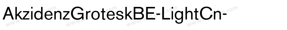 AkzidenzGroteskBE-LightCn字体转换