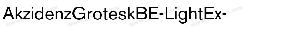 AkzidenzGroteskBE-LightEx字体转换