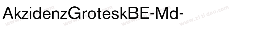 AkzidenzGroteskBE-Md字体转换