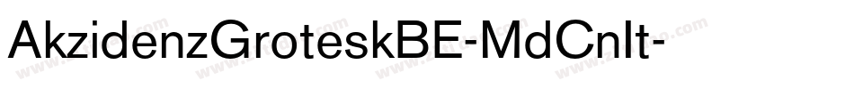 AkzidenzGroteskBE-MdCnIt字体转换