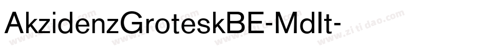 AkzidenzGroteskBE-MdIt字体转换