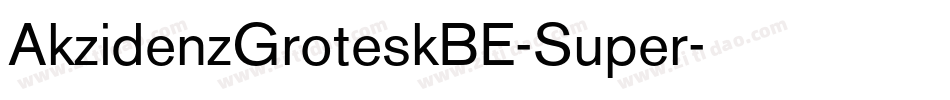 AkzidenzGroteskBE-Super字体转换