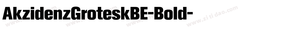 AkzidenzGroteskBE-Bold字体转换
