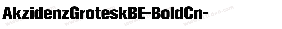 AkzidenzGroteskBE-BoldCn字体转换