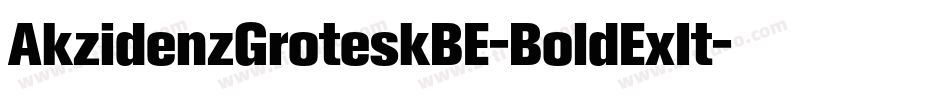 AkzidenzGroteskBE-BoldExIt字体转换