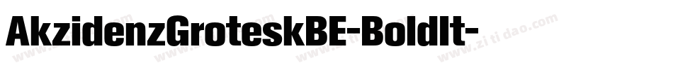 AkzidenzGroteskBE-BoldIt字体转换