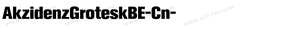AkzidenzGroteskBE-Cn字体转换