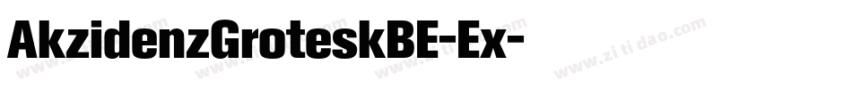 AkzidenzGroteskBE-Ex字体转换