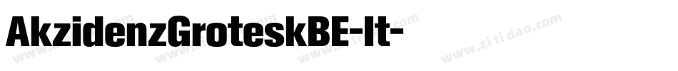 AkzidenzGroteskBE-It字体转换