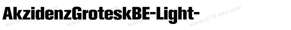 AkzidenzGroteskBE-Light字体转换