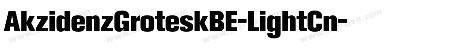 AkzidenzGroteskBE-LightCn字体转换