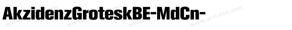 AkzidenzGroteskBE-MdCn字体转换
