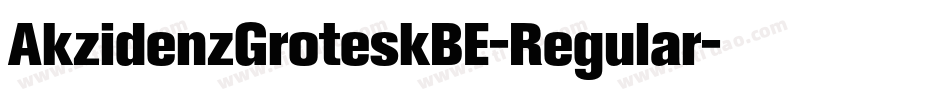 AkzidenzGroteskBE-Regular字体转换
