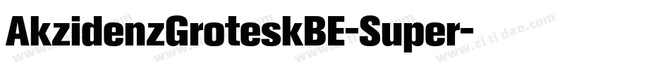AkzidenzGroteskBE-Super字体转换