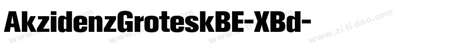 AkzidenzGroteskBE-XBd字体转换