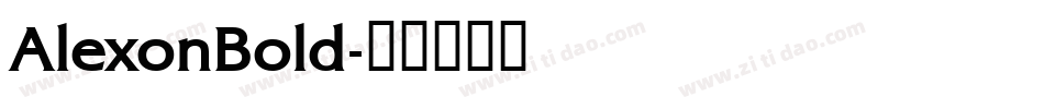 AlexonBold字体转换