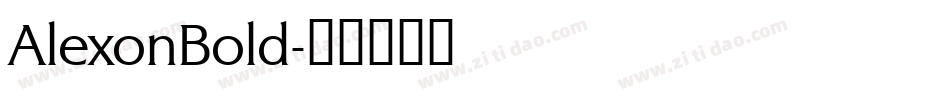 AlexonBold字体转换