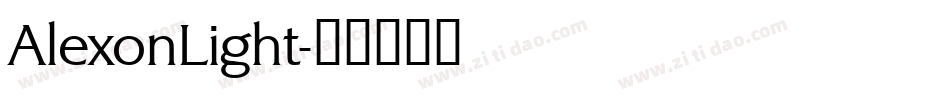 AlexonLight字体转换