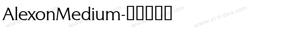 AlexonMedium字体转换