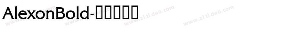 AlexonBold字体转换