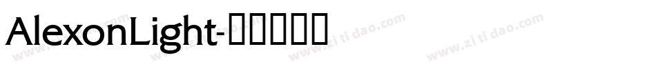 AlexonLight字体转换