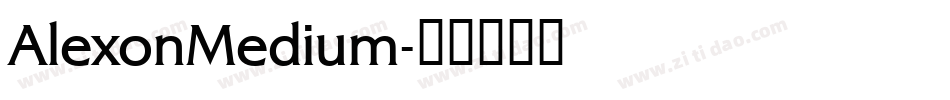 AlexonMedium字体转换
