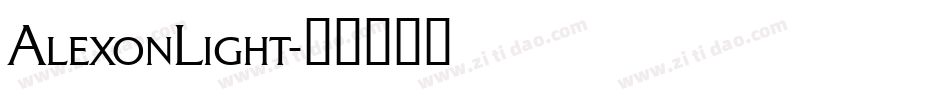 AlexonLight字体转换