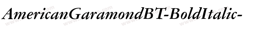 AmericanGaramondBT-BoldItalic字体转换
