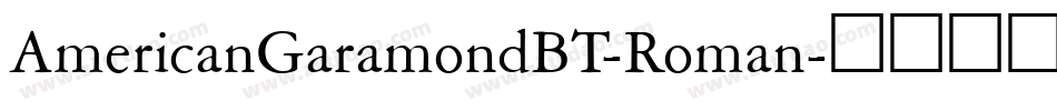 AmericanGaramondBT-Roman字体转换