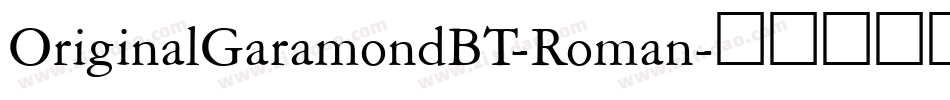 OriginalGaramondBT-Roman字体转换