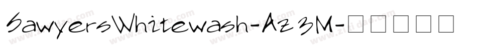 SawyersWhitewash-Az3M字体转换