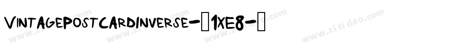 VintagePostcardInverse-51XE8字体转换