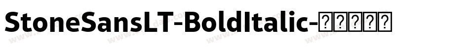 StoneSansLT-BoldItalic字体转换