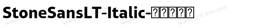 StoneSansLT-Italic字体转换