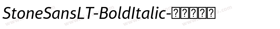 StoneSansLT-BoldItalic字体转换
