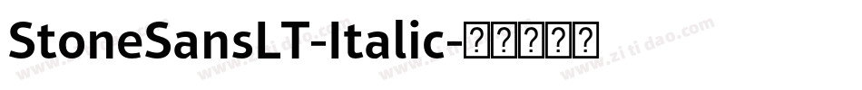 StoneSansLT-Italic字体转换