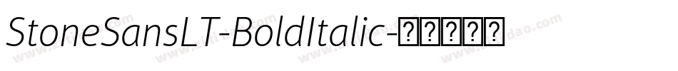 StoneSansLT-BoldItalic字体转换