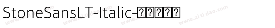 StoneSansLT-Italic字体转换