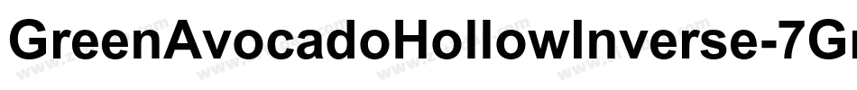 GreenAvocadoHollowInverse-7GrK字体转换