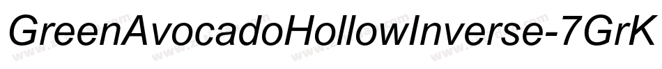 GreenAvocadoHollowInverse-7GrK字体转换