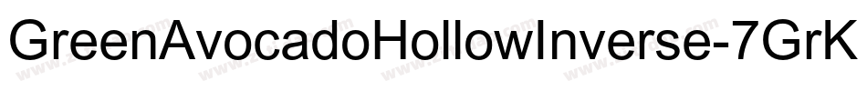 GreenAvocadoHollowInverse-7GrK字体转换