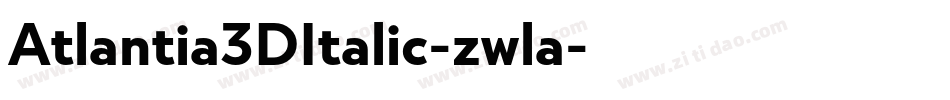 Atlantia3DItalic-zwla字体转换