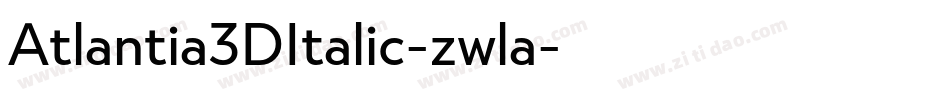 Atlantia3DItalic-zwla字体转换